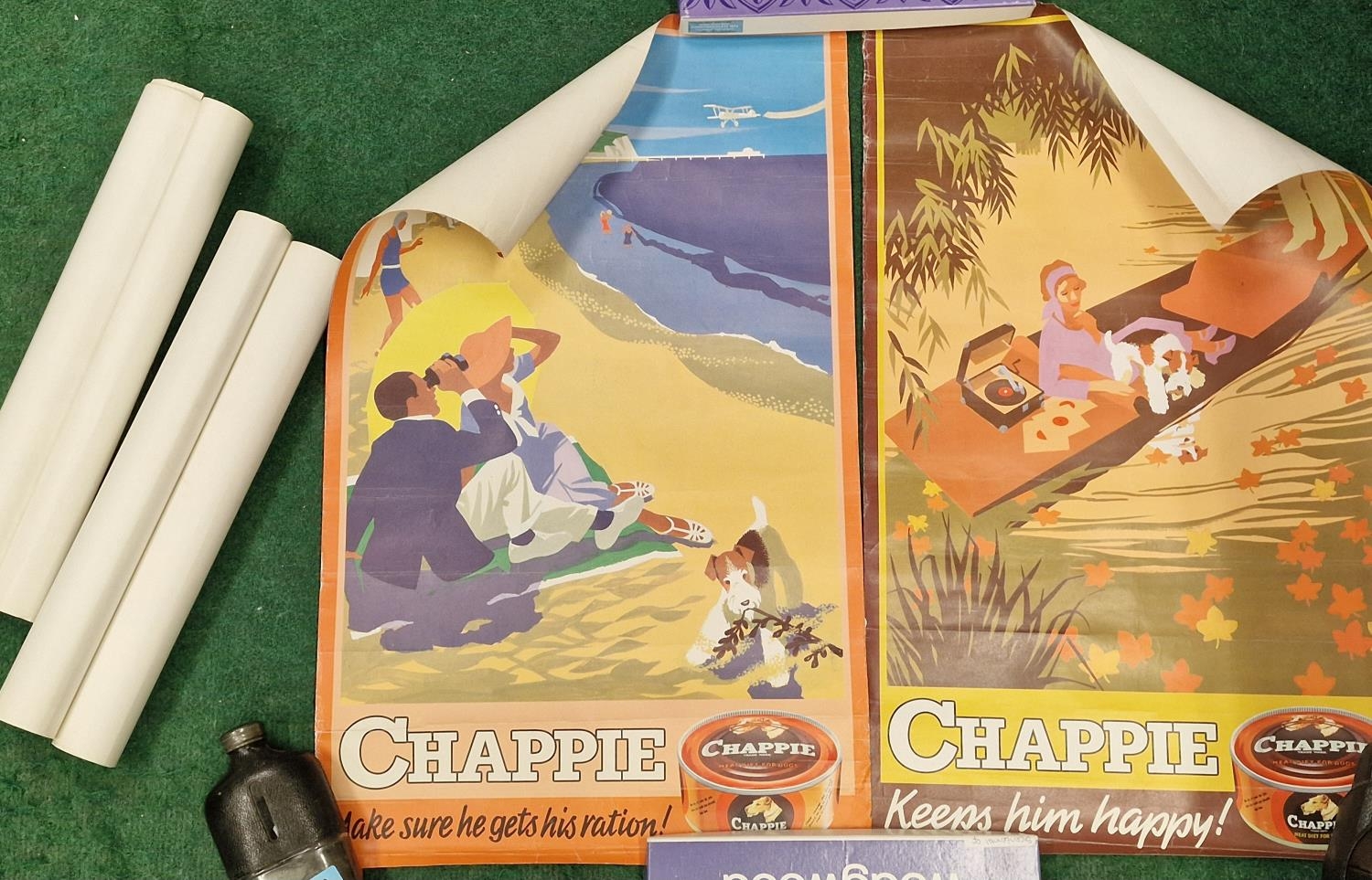 Collection of Vintage "Chappie" dog food advertising posters