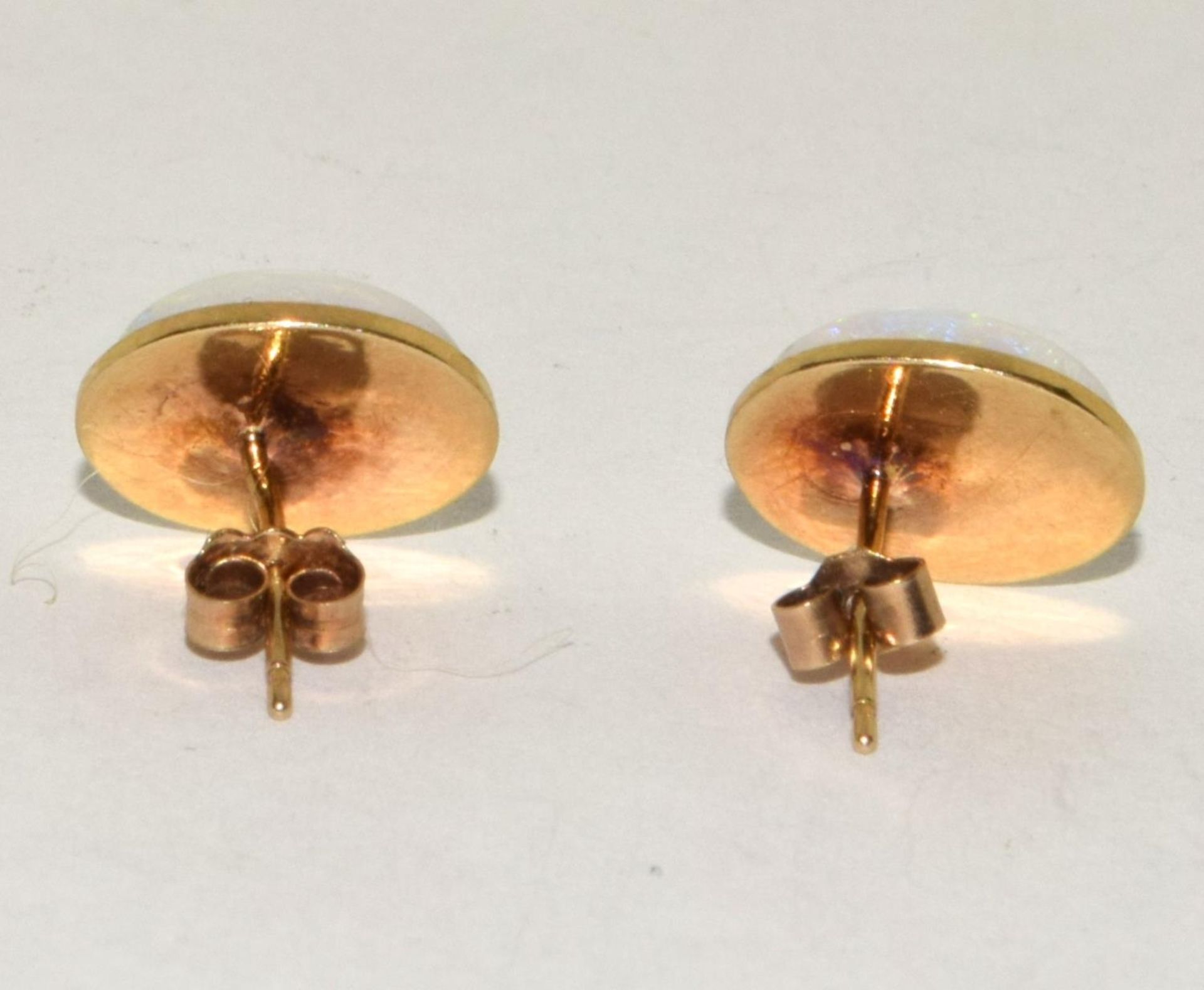 9ct gold Opal ear studs - Image 4 of 4