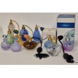 Caithness collection of glass perfume atomiser bottles to include two boxed and an early example (