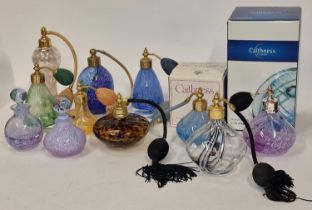 Caithness collection of glass perfume atomiser bottles to include two boxed and an early example (