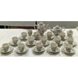 Large quantity of Villeroy and Boch "Delia" Tea service to include Tea and coffee pot for 12