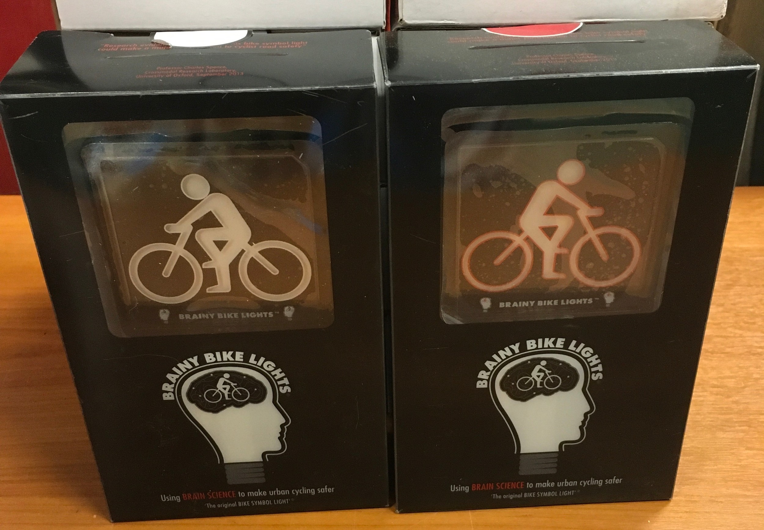 10 pairs of Front and Rear Brainy Bike lights.