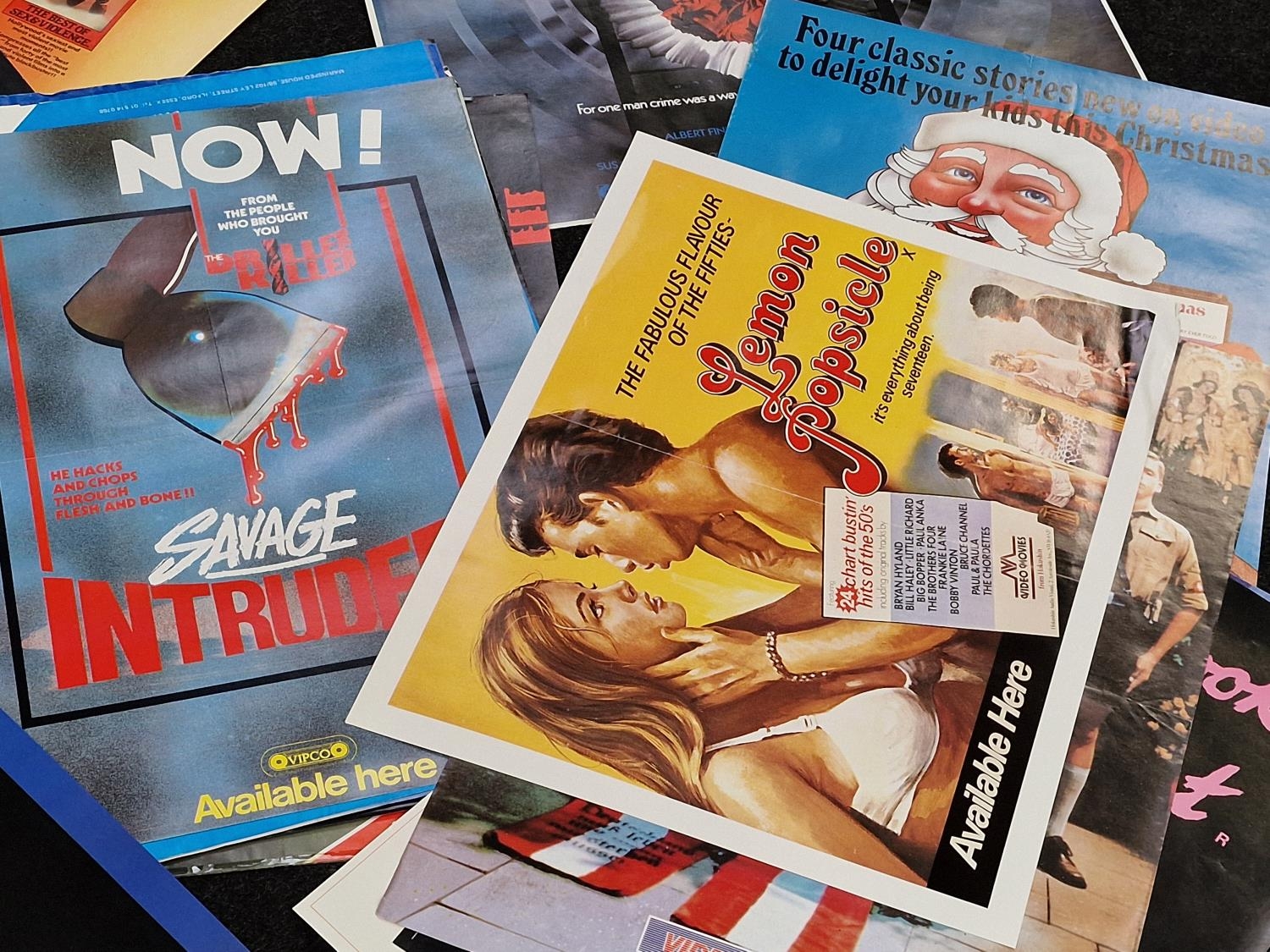 Large collection of mainly 1980s movie posters. Good lot to sort through. - Image 4 of 4