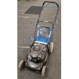 Briggs and Stratton "Macalister 500E" 140cc petrol lawn mower working at time of cataloging