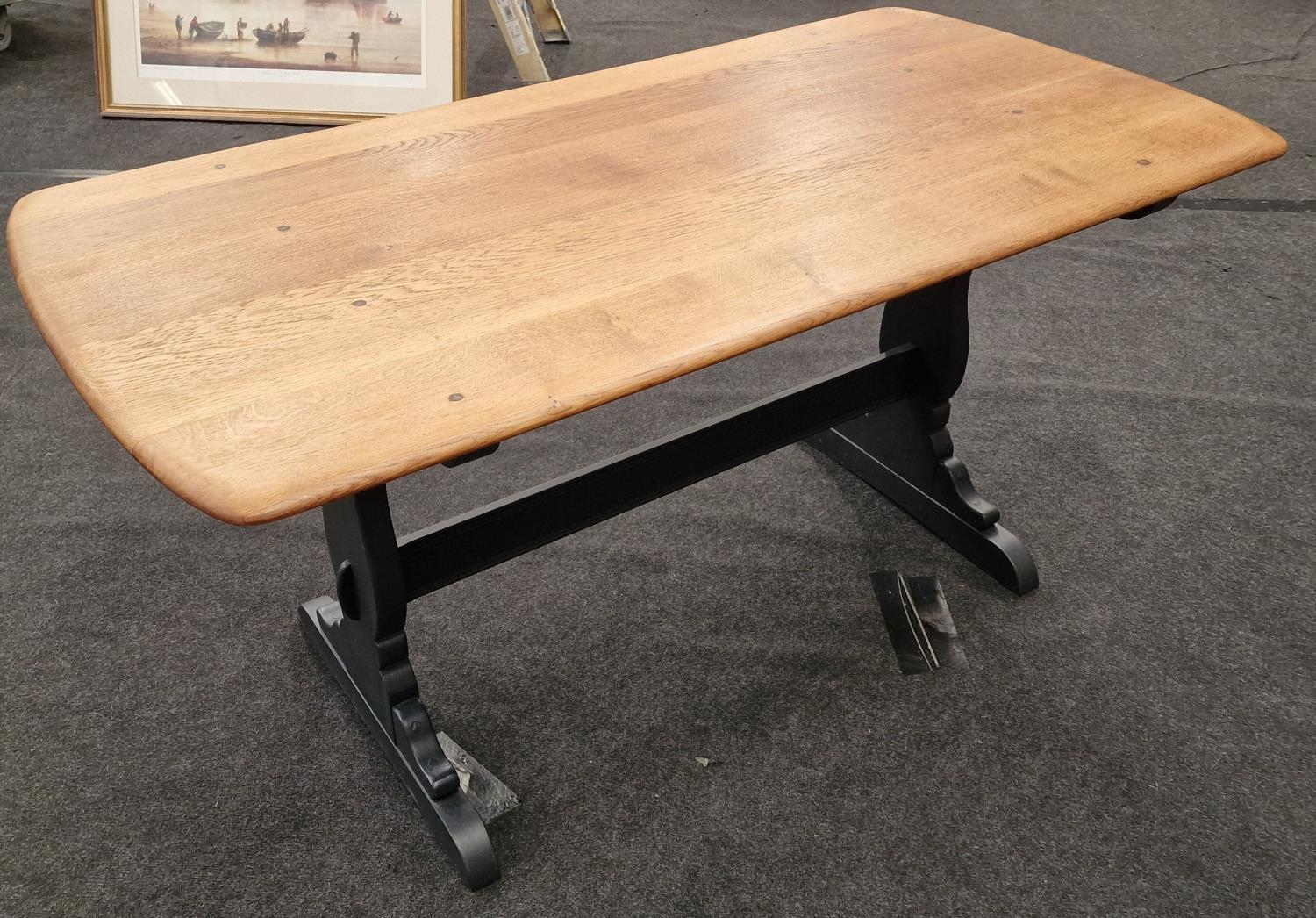 Ercol vintage blue label Refectory table 74x153x76cm.