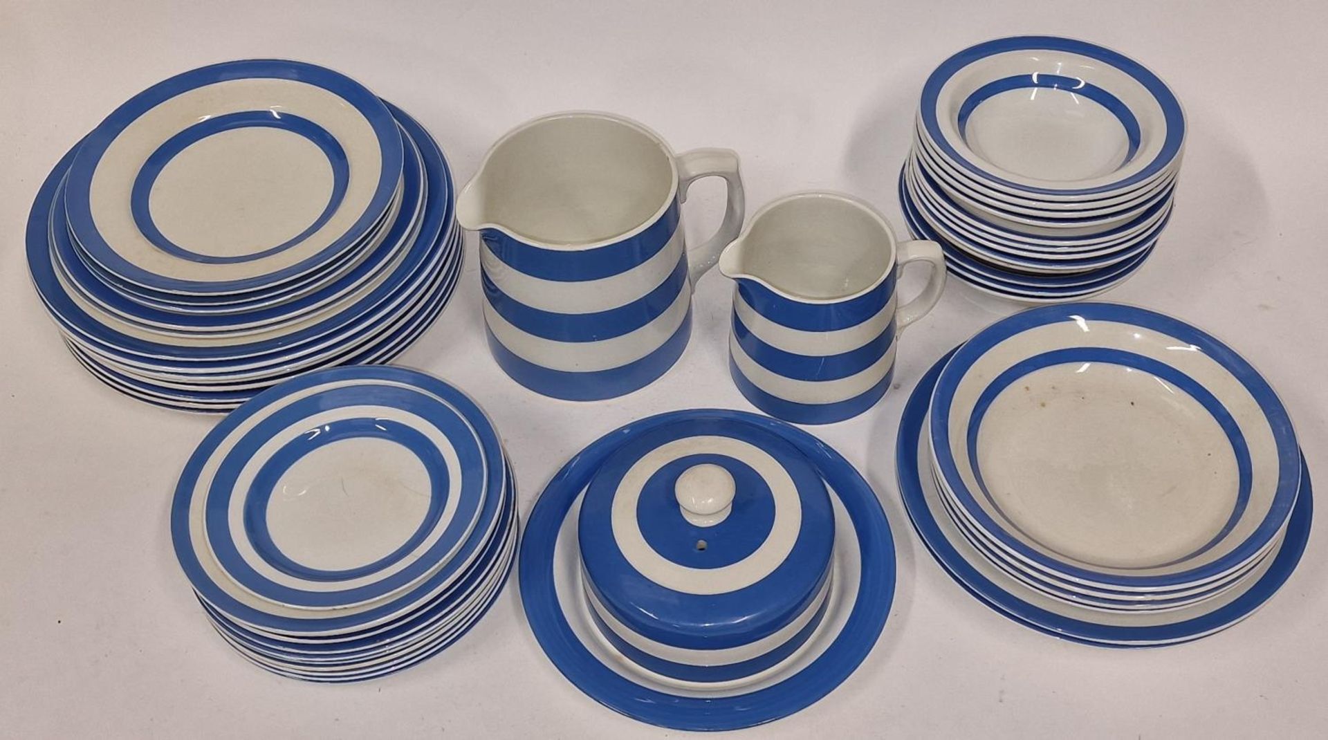 Collection of Cornish blue and white dinner ware to include T.G. Green & Co. Approx 45 pieces in the - Image 2 of 4