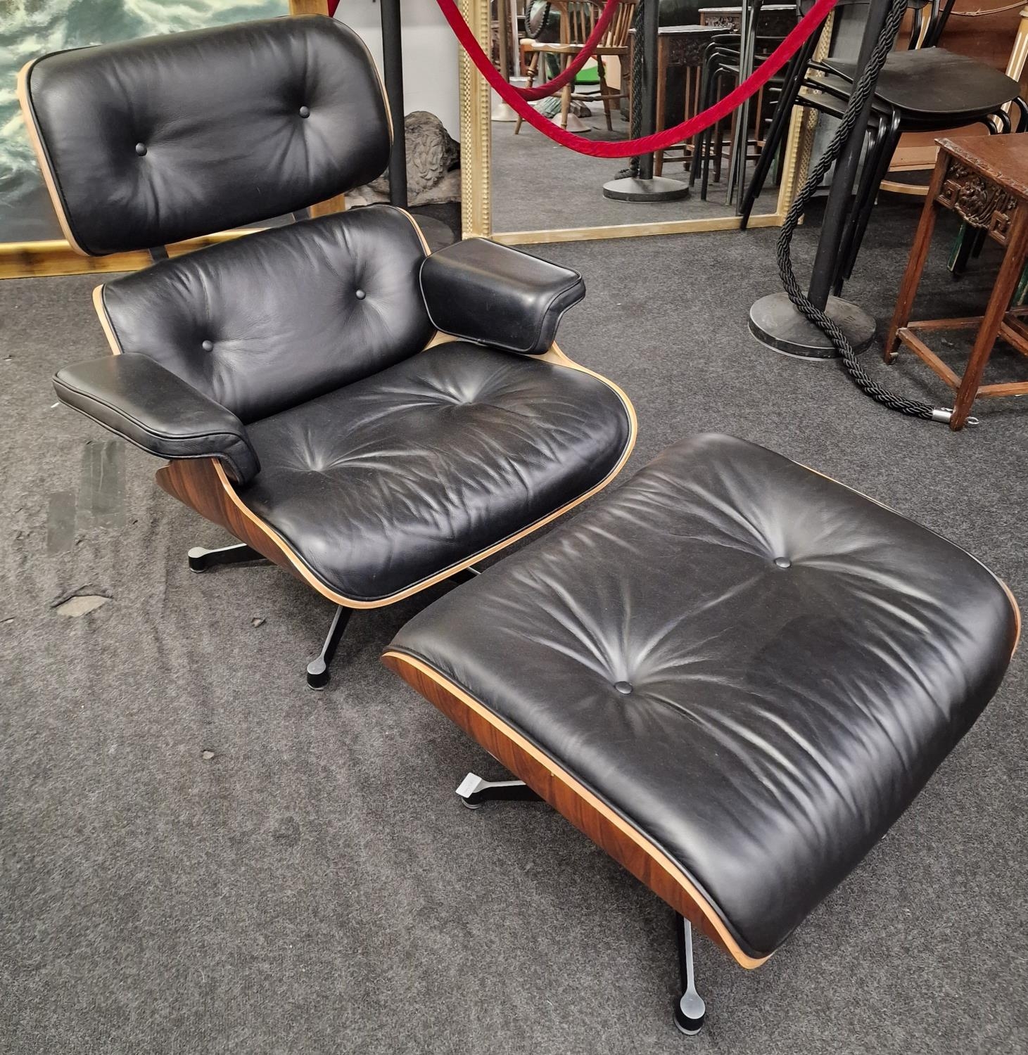 Eames style chair together the matching foot stool in clean condition chair 90x80x70cm stool is