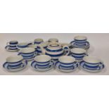 Collection of Cornish blue and white tea ware to include T.G. Green & Co. Approx 35 pieces in the
