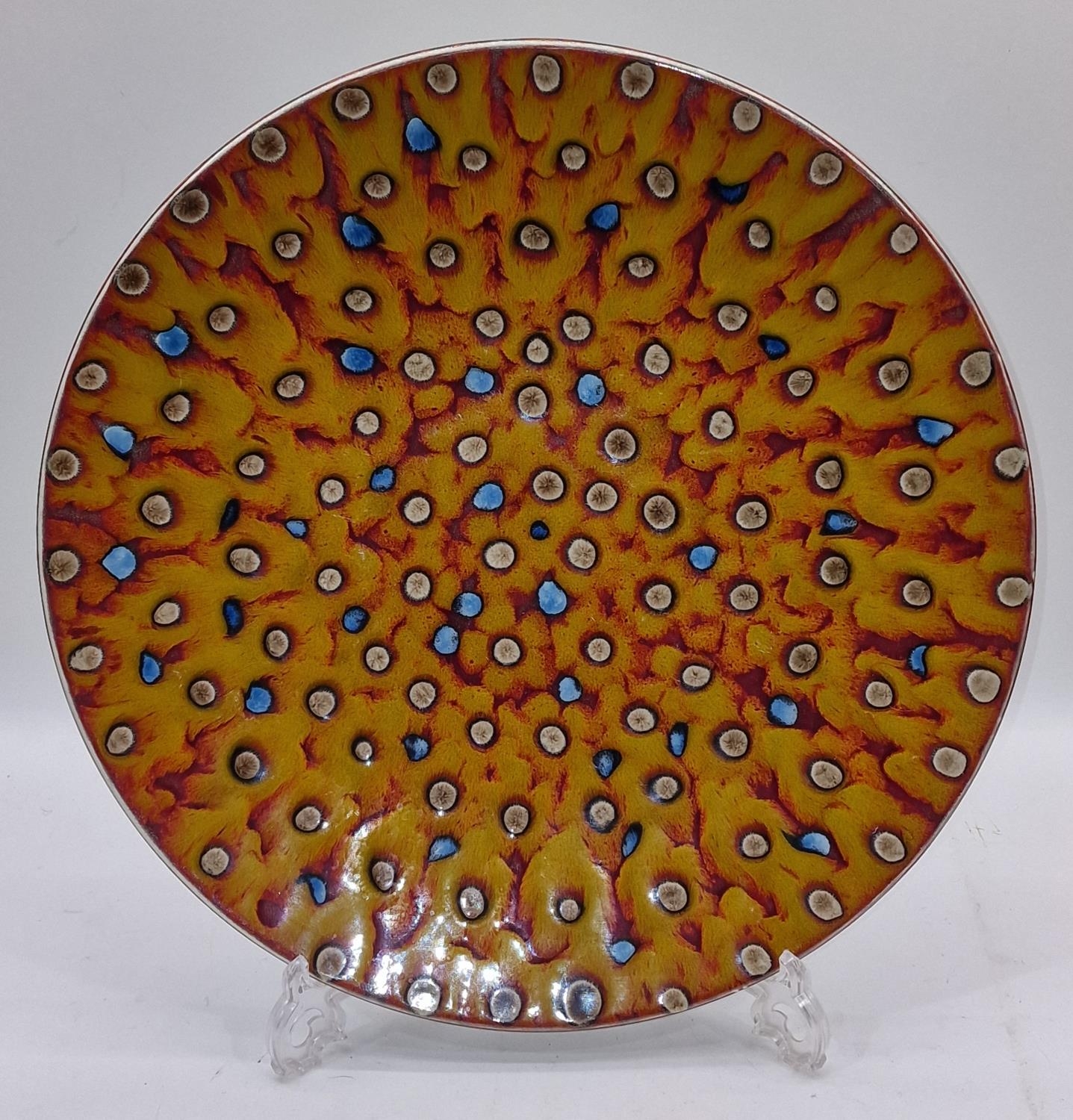 Poole Pottery interest Anita Harris Studio charger 41cm.