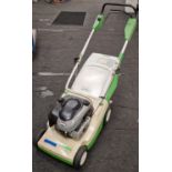 Briggs and Stratton "Viking" petrol lawn mower working at time cataloging