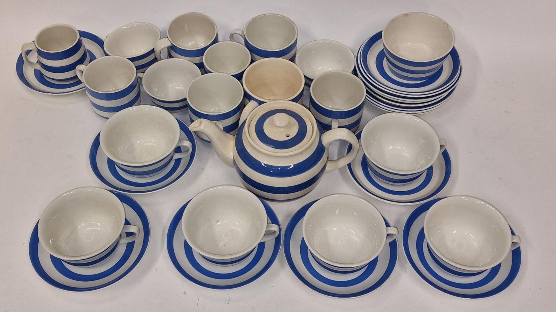 Collection of Cornish blue and white tea ware to include T.G. Green & Co. Approx 35 pieces in the - Image 2 of 4