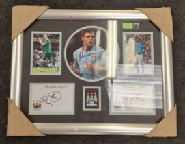 Manchester City football memorabilia autograph collection past and present Premiere league