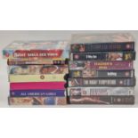 Collection of adult VHS tapes and DVD's.