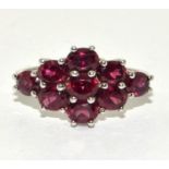 A 925 silver blackberry quartz TGGC ring Size R 1/2.