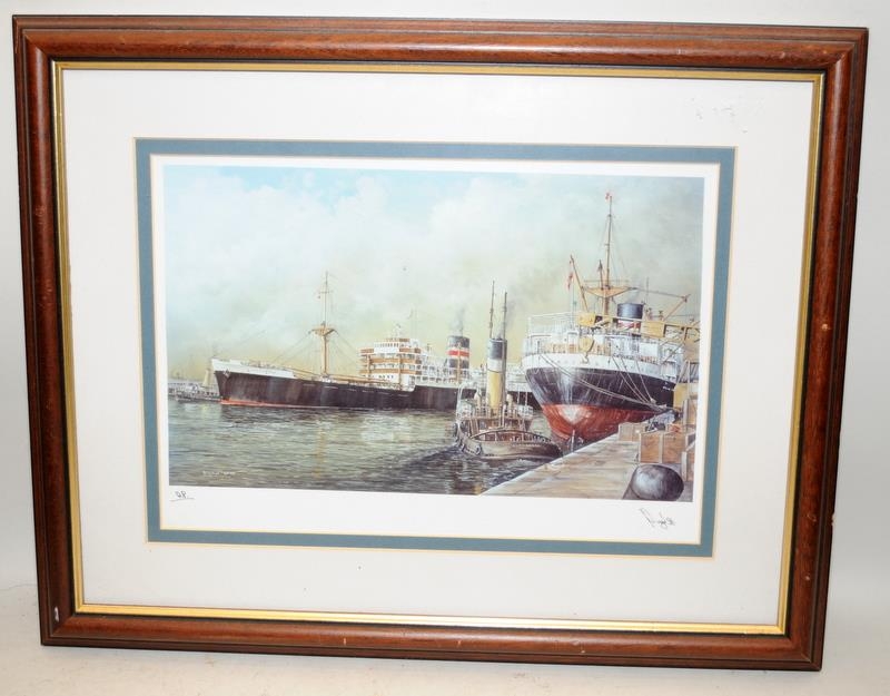 RG Lloyd, 3 x signed prints relating to steam ships, two are numbered limited editions. Largest - Image 5 of 10