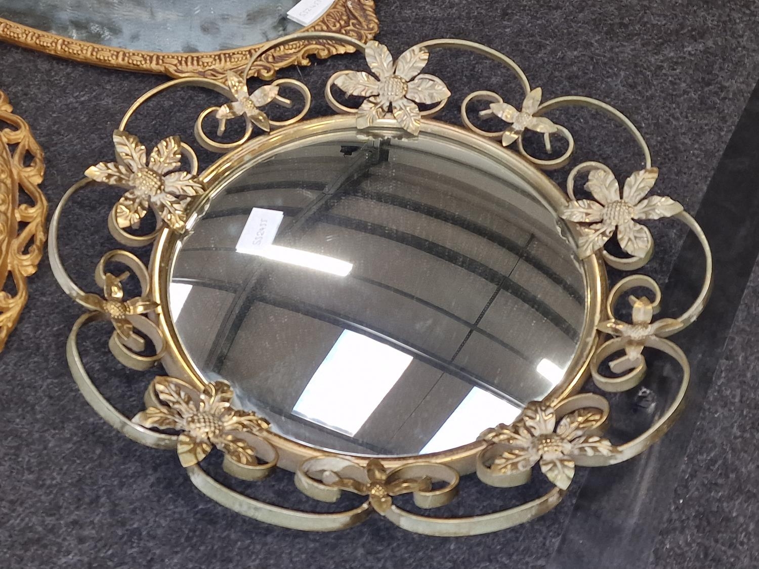 Three vintage gilded wall mirrors of varying sizes. - Image 2 of 3