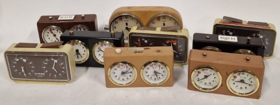 Collection of vintage chess timing clocks (9).