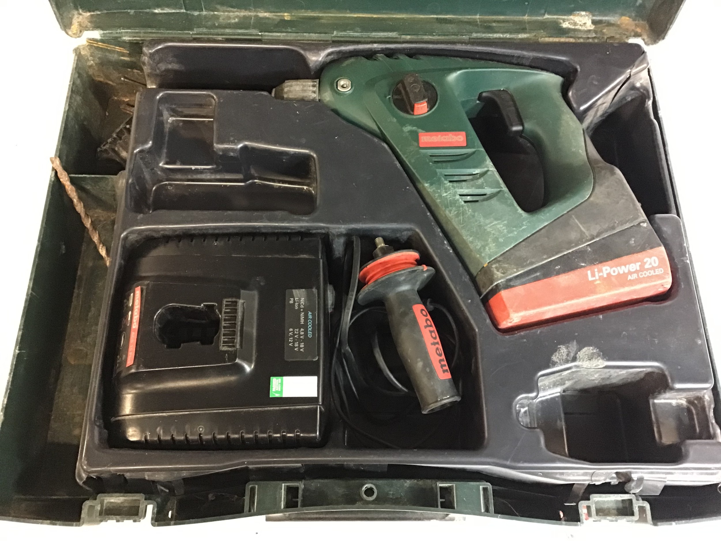 Metabo hammer Drill in box model - BHA18 complete with charger and battery.