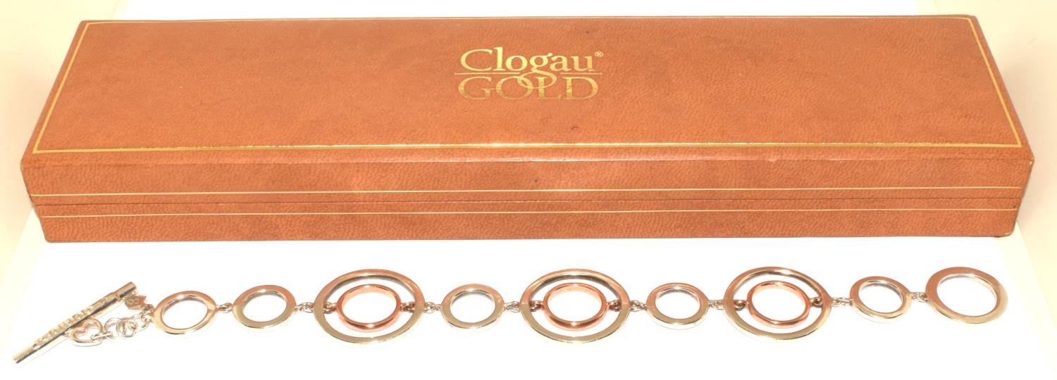 Clogau silver and 9ct gold bracelet in Clogau box