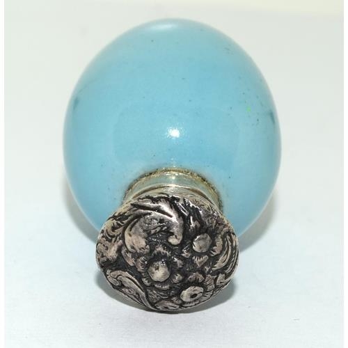 Silver lidded Vinaigrette in the form of a birds egg - Image 2 of 4