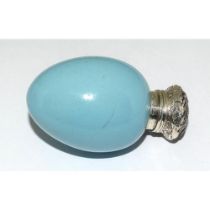 Silver lidded Vinaigrette in the form of a birds egg