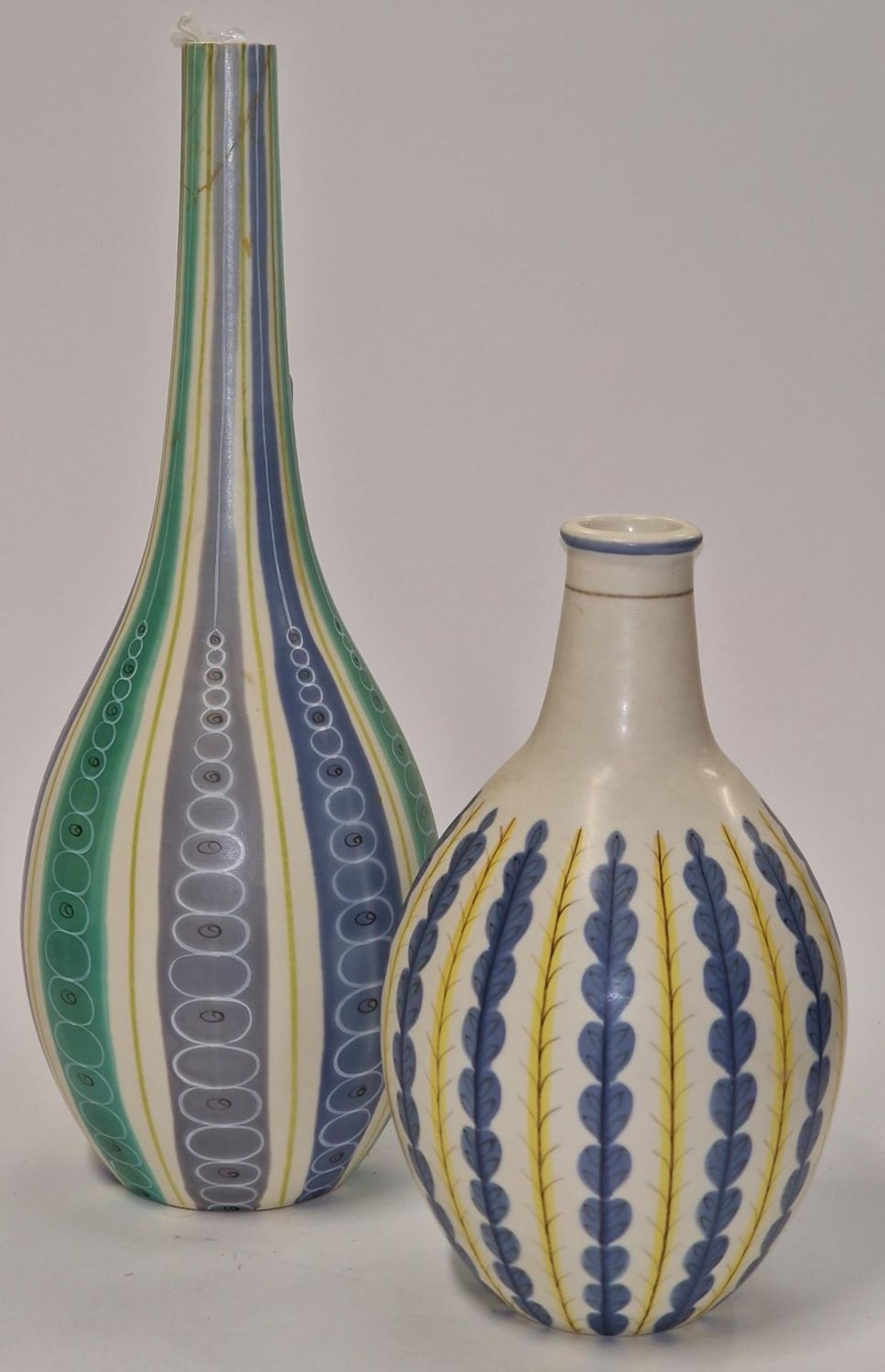Poole Pottery PLT pattern Freeform vase 15" high together with a YCS vase 9.5" high both a/f (2) - Image 2 of 6