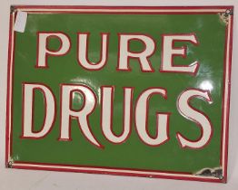 Pure drugs vitreous enamel Advertising sign 40x30cm