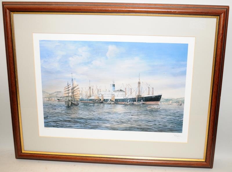 RG Lloyd, 3 x signed prints relating to steam ships, two are numbered limited editions. Largest - Image 2 of 10