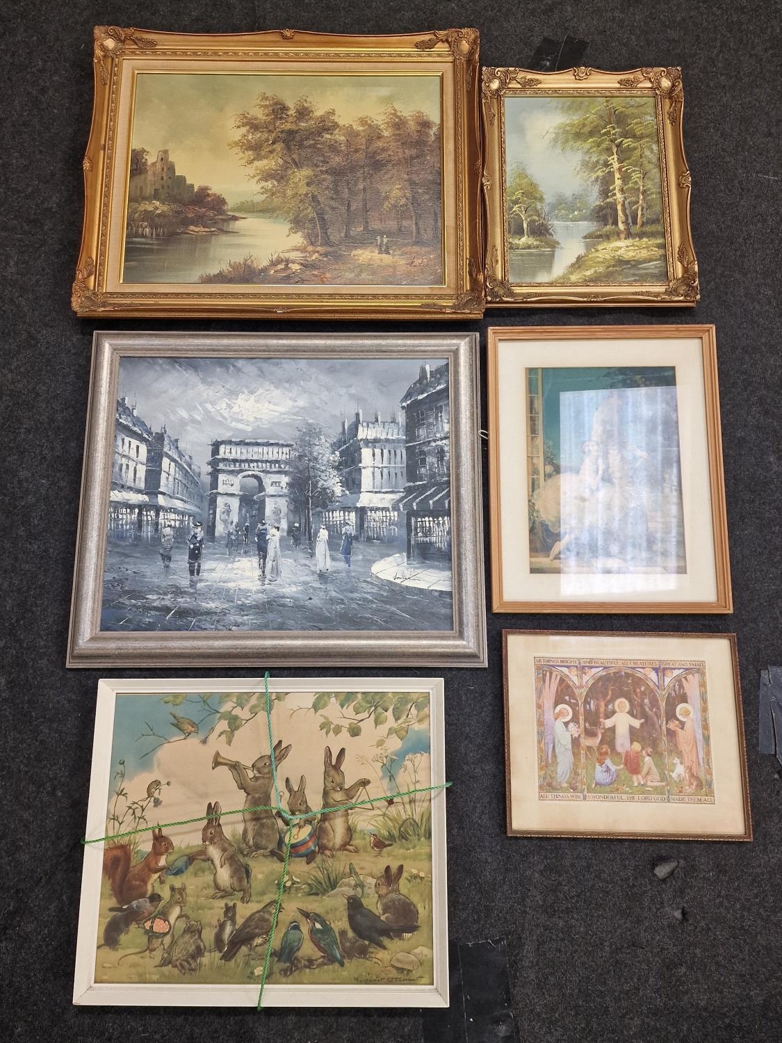 A collection of miscellaneous framed pictures and prints (6).