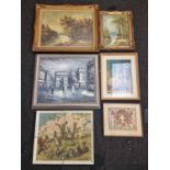 A collection of miscellaneous framed pictures and prints (6).