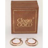 Clogau Welsh silver/gold earrings boxed