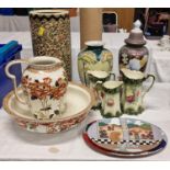 Collection of mixed chinaware items.