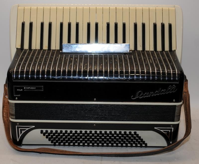 Vintage Scandalli Symphony Four Piano Accordion in original fitted case