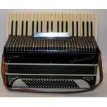 Vintage Scandalli Symphony Four Piano Accordion in original fitted case