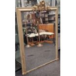 Large gilt frame pier mirror set with a cherub centre piece 160x110cm