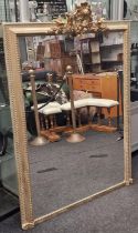 Large gilt frame pier mirror set with a cherub centre piece 160x110cm