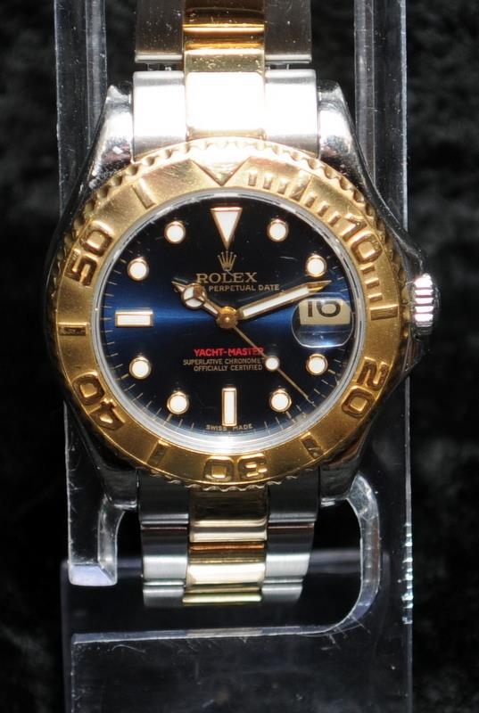 Rolex Yacht Master Superlative Chronometer. Factory blue dial with bi-metal Oyster bracelet. 35mm - Image 3 of 8