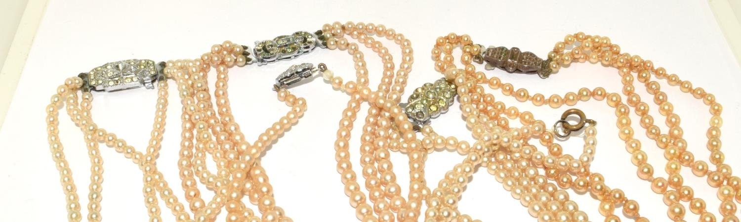 6 x vintage Pearl necklaces - Image 2 of 3