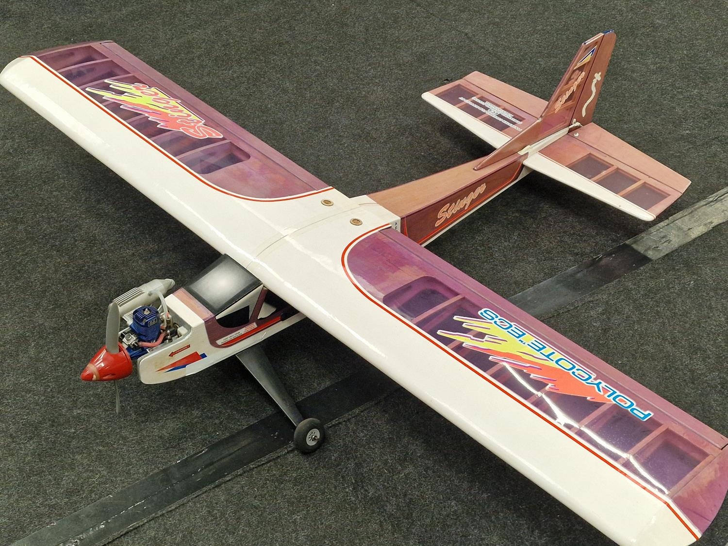 Two radio controlled airplanes both with engines. One controller and other accessories included. - Image 3 of 4