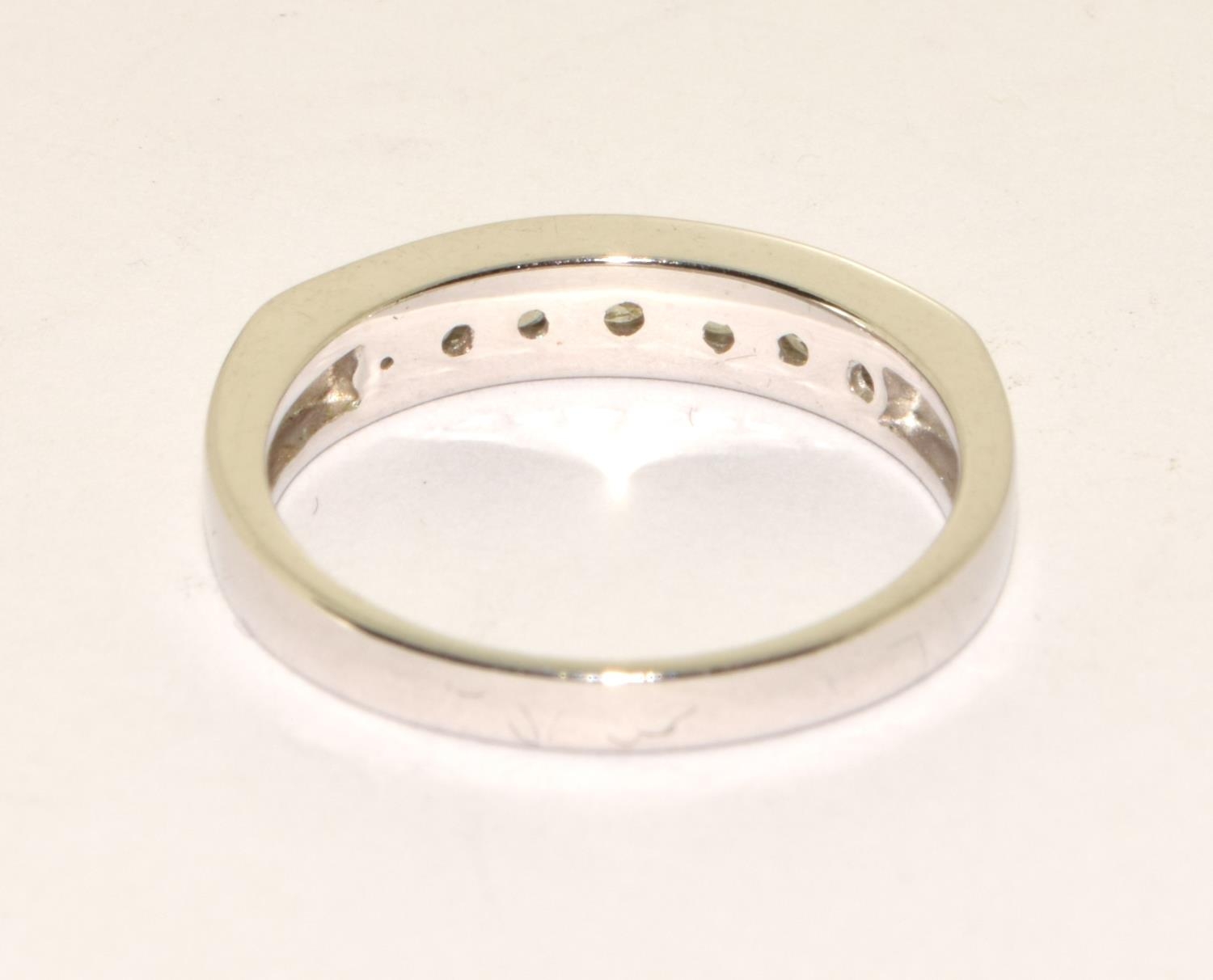 Diamond 0.50 point half eternity ring in 9ct white gold unworn size M+ - Image 3 of 5