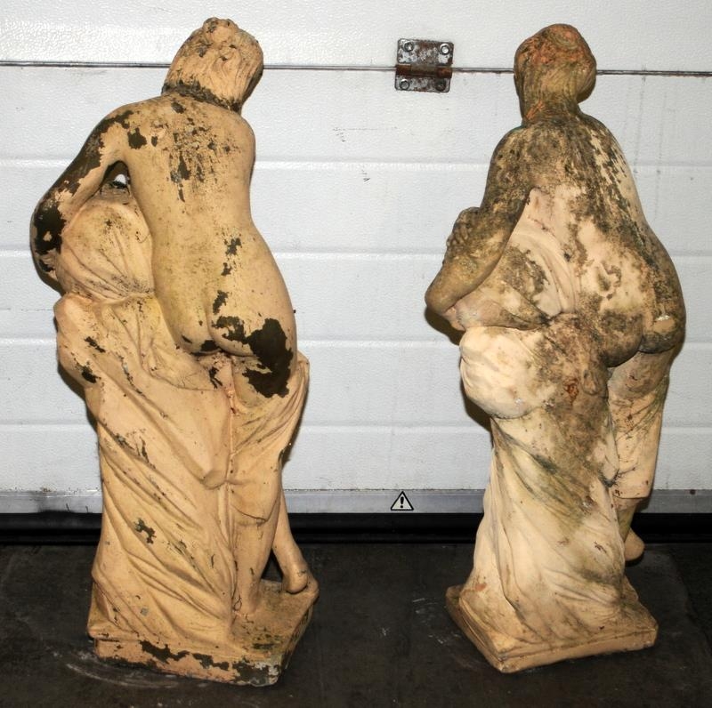 2 x Garden Statues of lady water carriers 75cm tall - Image 3 of 3
