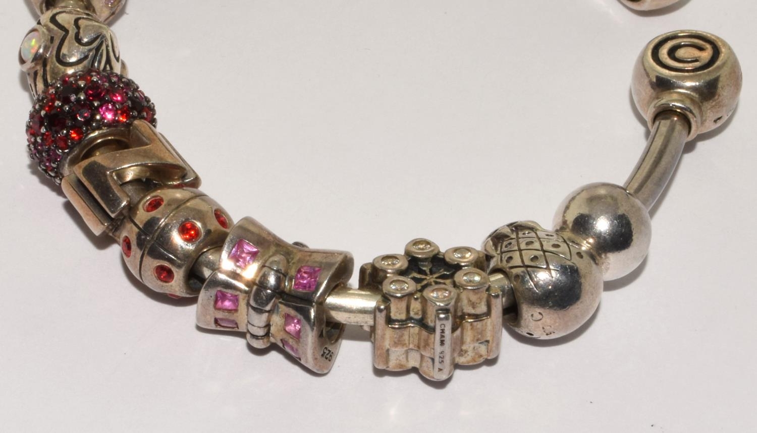 Silver charm bracelet and 12 charms - Image 3 of 3