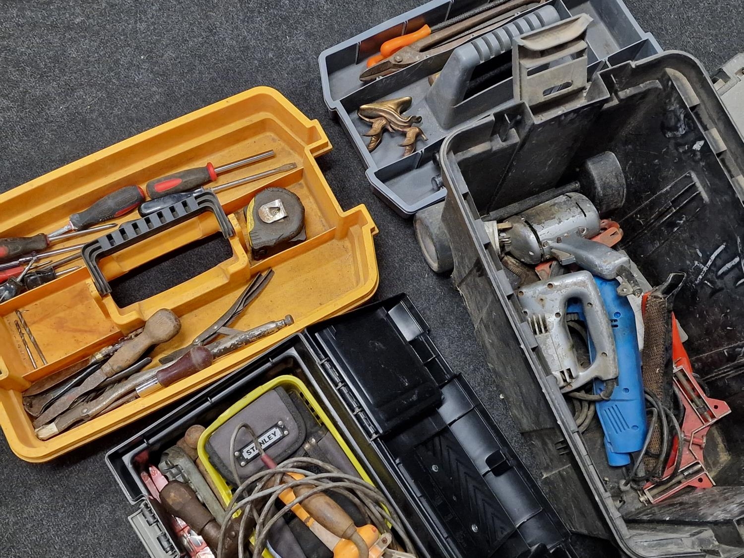 Two toolboxes containing a collection of vintage tools. - Image 2 of 2