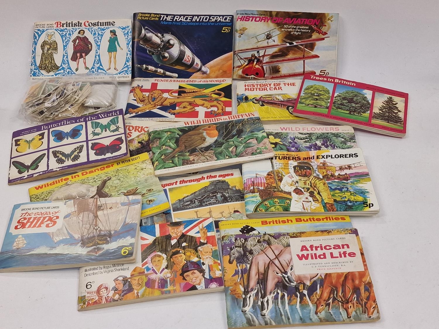 Collection of vintage Brooke Bond cigarette/tea card albums. 17 in total together with a bag of - Image 2 of 4