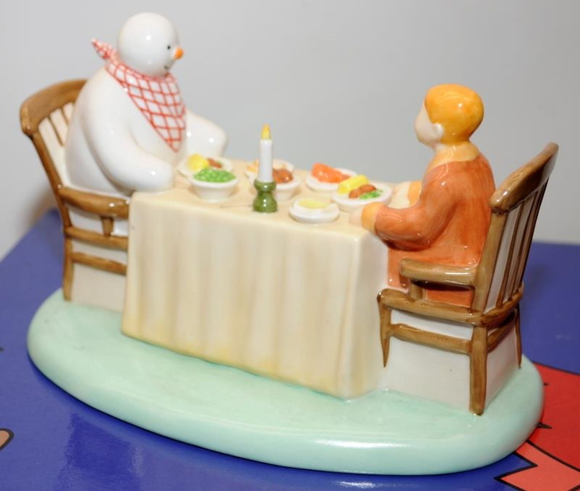 2 x Coalport The Snowman figurines: Dinner For Two c/w All Together Now. Both limited edition - Image 4 of 6