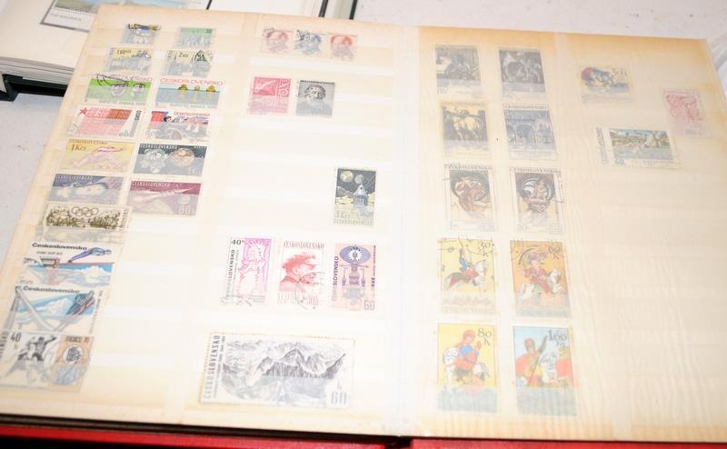 A collection of stamp albums and stock books well filled with world stamps. 7 albums in lot c/w a - Image 6 of 11