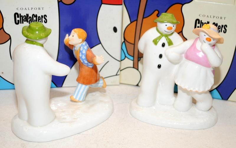 2 x Coalport The Snowman figurines: I'll Never Forget You c/w The Bashful Blush. Both boxed