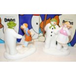 2 x Coalport The Snowman figurines: I'll Never Forget You c/w The Bashful Blush. Both boxed