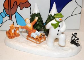 Coalport The Snowman Limited Edition Figurine: Winter Fun 1034/1500. Boxed with certificate
