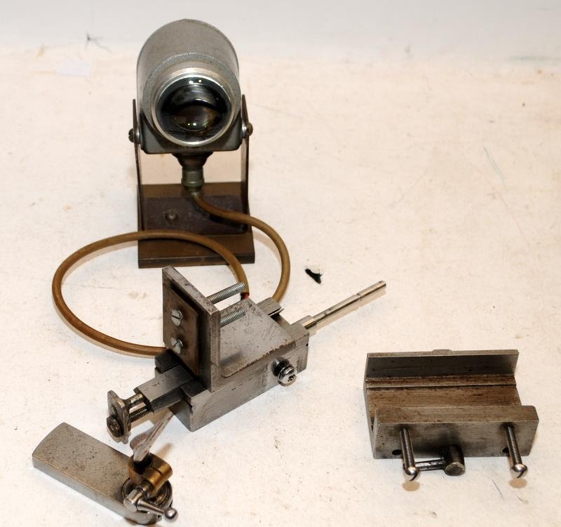 Quality vintage watchmakers/jewellers lathe mounted on board c/w motor and accessories. From a - Image 6 of 6